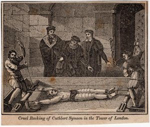 Cruel Backing of Cuthbert Symson in the Tower of London